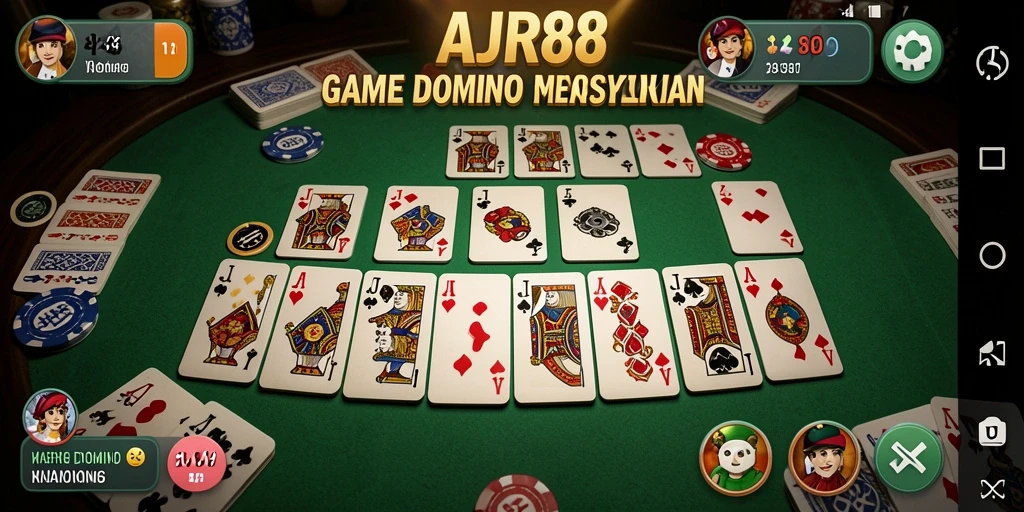 Antarmuka AJR88 yang menarik untuk permainan Domino.