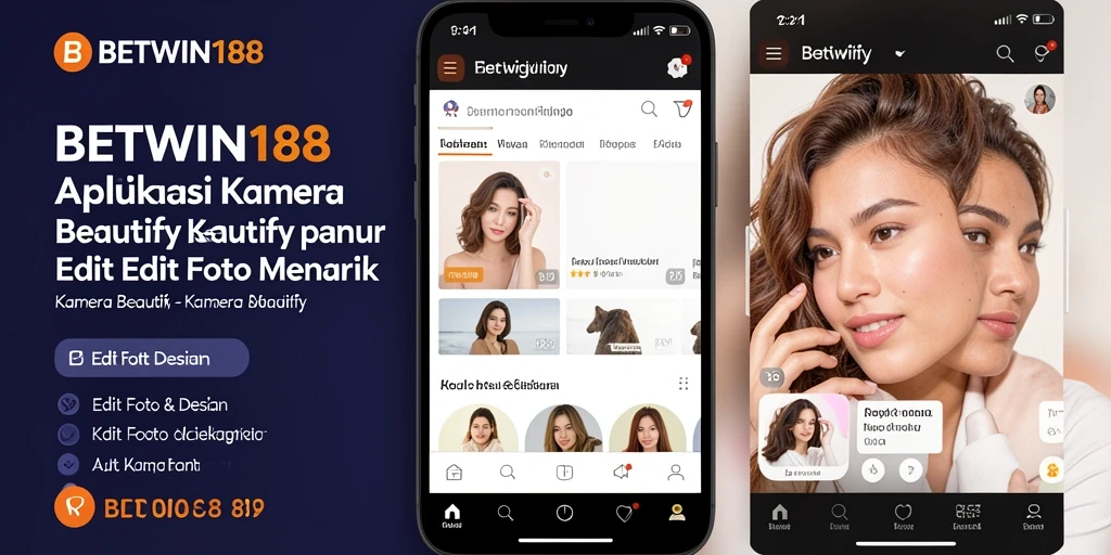 Antarmuka BETWIN188 yang mudah digunakan dengan fitur Kamera Beautify.