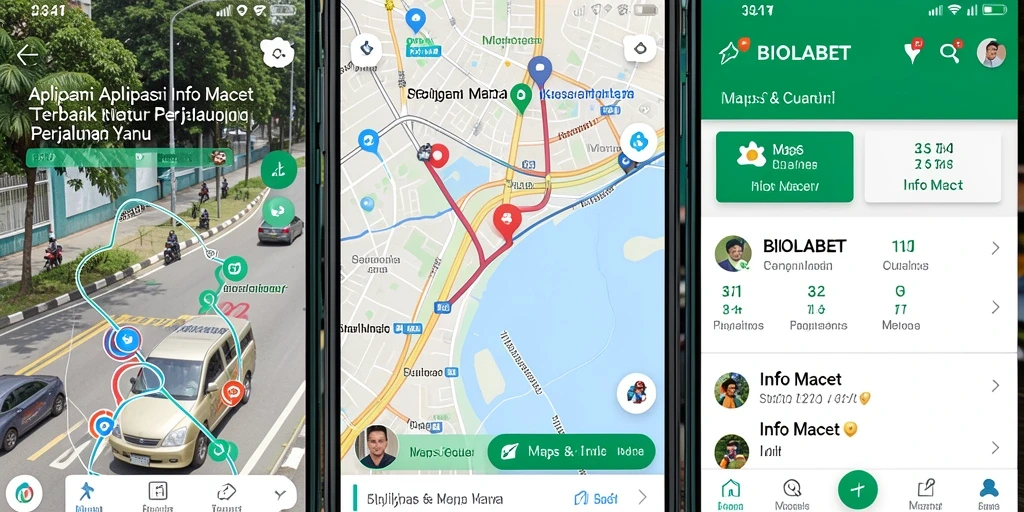 Antarmuka aplikasi Info Macet BIOLABET yang informatif dan mudah digunakan.