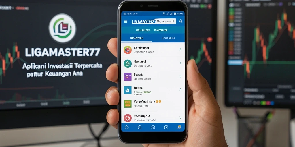 Antarmuka LIGAMASTER77 yang menampilkan fitur Investasi unggulan.