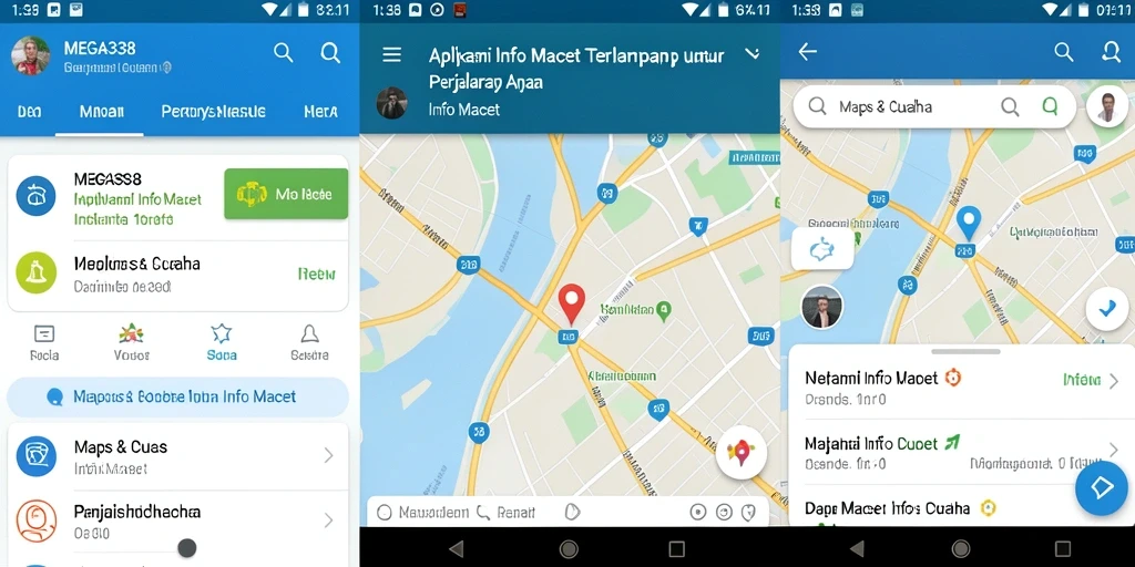 Tampilan antarmuka MEGA338 yang sederhana dan informatif untuk mengetahui Info Macet.