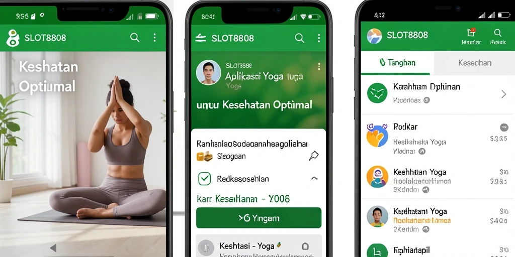 Tampilan antarmuka SLOT8808 yang intuitif dan user-friendly untuk latihan Yoga.