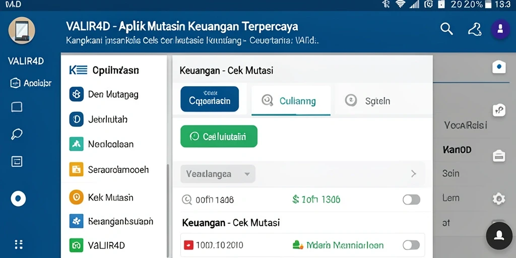 Tampilan antarmuka utama VALIR4D yang informatif dan mudah digunakan.
